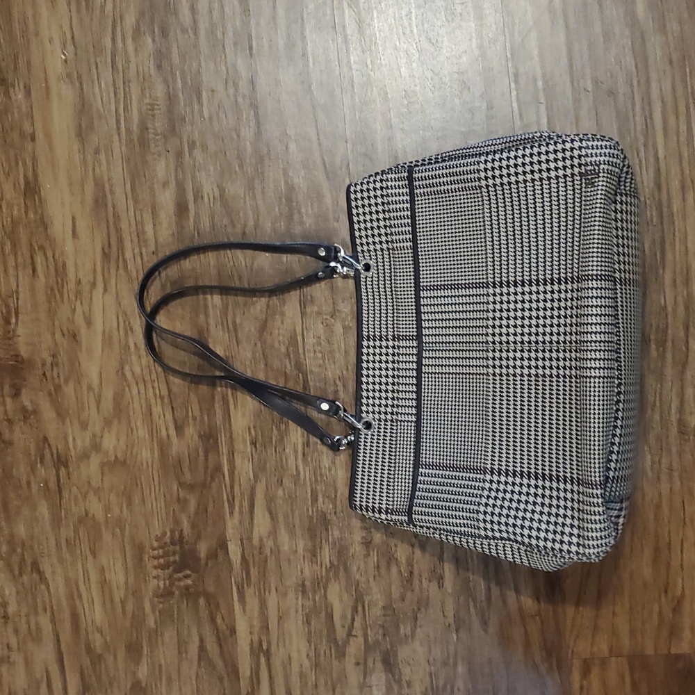 Ralph Lauren Plaid-Houndstooth Tote